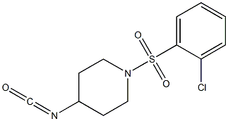 1-[(2-chlorobenzene)sulfonyl]-4-isocyanatopiperidine Structure