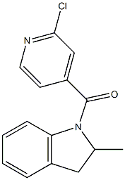 1-[(2-chloropyridin-4-yl)carbonyl]-2-methyl-2,3-dihydro-1H-indole,,结构式