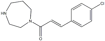 1-[(2E)-3-(4-chlorophenyl)prop-2-enoyl]-1,4-diazepane Struktur
