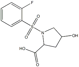 1-[(2-fluorophenyl)sulfonyl]-4-hydroxypyrrolidine-2-carboxylic acid