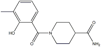 1-[(2-hydroxy-3-methylphenyl)carbonyl]piperidine-4-carboxamide,,结构式