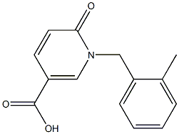 1-[(2-methylphenyl)methyl]-6-oxo-1,6-dihydropyridine-3-carboxylic acid,,结构式