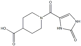 1-[(2-oxo-2,3-dihydro-1H-imidazol-4-yl)carbonyl]piperidine-4-carboxylic acid,,结构式