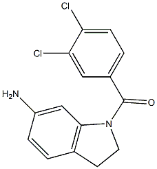 1-[(3,4-dichlorophenyl)carbonyl]-2,3-dihydro-1H-indol-6-amine 结构式