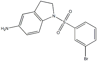 1-[(3-bromobenzene)sulfonyl]-2,3-dihydro-1H-indol-5-amine Structure