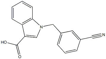 1-[(3-cyanophenyl)methyl]-1H-indole-3-carboxylic acid Structure