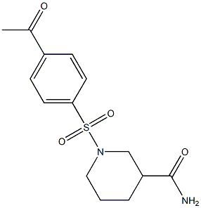 1-[(4-acetylbenzene)sulfonyl]piperidine-3-carboxamide|