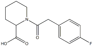 1-[(4-fluorophenyl)acetyl]piperidine-2-carboxylic acid 结构式
