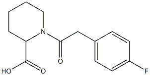 1-[(4-fluorophenyl)acetyl]piperidine-2-carboxylic acid,,结构式