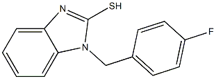 1-[(4-fluorophenyl)methyl]-1H-1,3-benzodiazole-2-thiol 结构式