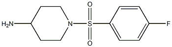 1-[(4-fluorophenyl)sulfonyl]piperidin-4-amine 结构式