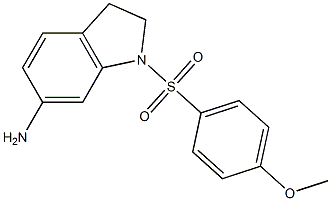 1-[(4-methoxybenzene)sulfonyl]-2,3-dihydro-1H-indol-6-amine,,结构式