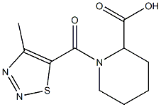 1-[(4-methyl-1,2,3-thiadiazol-5-yl)carbonyl]piperidine-2-carboxylic acid,,结构式