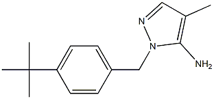 1-[(4-tert-butylphenyl)methyl]-4-methyl-1H-pyrazol-5-amine,,结构式