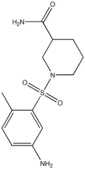1-[(5-amino-2-methylbenzene)sulfonyl]piperidine-3-carboxamide,,结构式