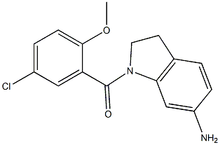 1-[(5-chloro-2-methoxyphenyl)carbonyl]-2,3-dihydro-1H-indol-6-amine,,结构式