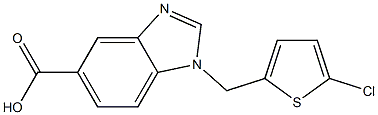 1-[(5-chlorothiophen-2-yl)methyl]-1H-1,3-benzodiazole-5-carboxylic acid Structure