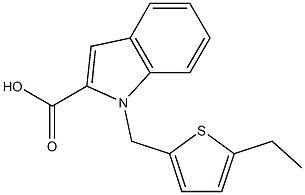 1-[(5-ethylthiophen-2-yl)methyl]-1H-indole-2-carboxylic acid Structure