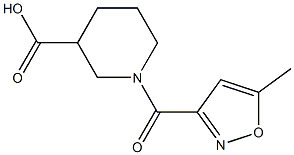 1-[(5-methyl-1,2-oxazol-3-yl)carbonyl]piperidine-3-carboxylic acid 结构式