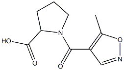 1-[(5-methylisoxazol-4-yl)carbonyl]pyrrolidine-2-carboxylic acid,,结构式