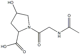 1-[(acetylamino)acetyl]-4-hydroxypyrrolidine-2-carboxylic acid 结构式