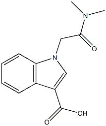 1-[(dimethylcarbamoyl)methyl]-1H-indole-3-carboxylic acid,,结构式