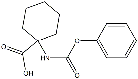 1-[(phenoxycarbonyl)amino]cyclohexane-1-carboxylic acid 化学構造式