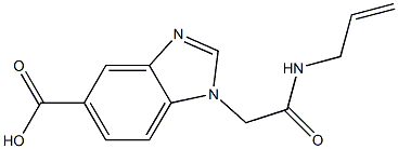 1-[(prop-2-en-1-ylcarbamoyl)methyl]-1H-1,3-benzodiazole-5-carboxylic acid 化学構造式