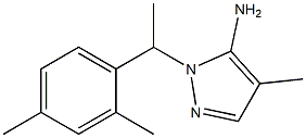 1-[1-(2,4-dimethylphenyl)ethyl]-4-methyl-1H-pyrazol-5-amine,,结构式
