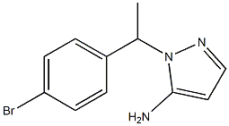 1-[1-(4-bromophenyl)ethyl]-1H-pyrazol-5-amine 化学構造式