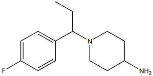 1-[1-(4-fluorophenyl)propyl]piperidin-4-amine 结构式