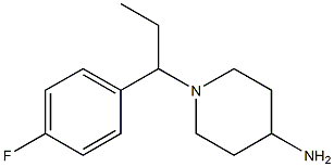 1-[1-(4-fluorophenyl)propyl]piperidin-4-amine Structure