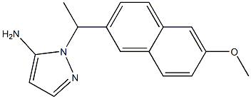 1-[1-(6-methoxy-2-naphthyl)ethyl]-1H-pyrazol-5-amine 结构式