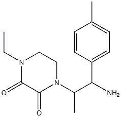 1-[1-amino-1-(4-methylphenyl)propan-2-yl]-4-ethylpiperazine-2,3-dione Struktur