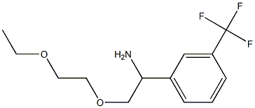 1-[1-amino-2-(2-ethoxyethoxy)ethyl]-3-(trifluoromethyl)benzene 结构式