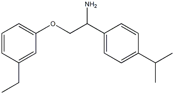 1-[1-amino-2-(3-ethylphenoxy)ethyl]-4-(propan-2-yl)benzene Structure