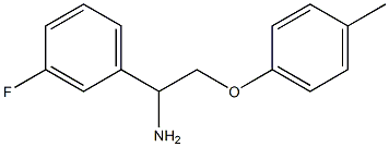 1-[1-amino-2-(4-methylphenoxy)ethyl]-3-fluorobenzene Struktur