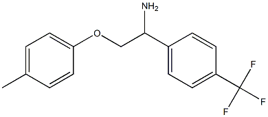1-[1-amino-2-(4-methylphenoxy)ethyl]-4-(trifluoromethyl)benzene Struktur