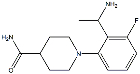 1-[2-(1-aminoethyl)-3-fluorophenyl]piperidine-4-carboxamide Structure