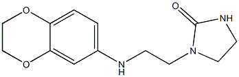 1-[2-(2,3-dihydro-1,4-benzodioxin-6-ylamino)ethyl]imidazolidin-2-one Struktur