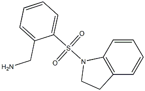 1-[2-(2,3-dihydro-1H-indol-1-ylsulfonyl)phenyl]methanamine,,结构式