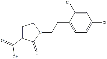 1-[2-(2,4-dichlorophenyl)ethyl]-2-oxopyrrolidine-3-carboxylic acid Struktur