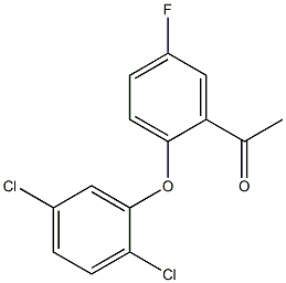 1-[2-(2,5-dichlorophenoxy)-5-fluorophenyl]ethan-1-one Structure