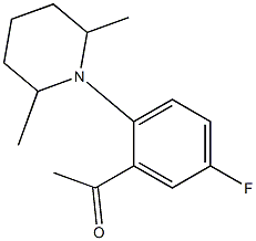 1-[2-(2,6-dimethylpiperidin-1-yl)-5-fluorophenyl]ethan-1-one 结构式