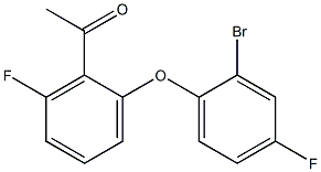 1-[2-(2-bromo-4-fluorophenoxy)-6-fluorophenyl]ethan-1-one Struktur