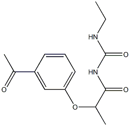 1-[2-(3-acetylphenoxy)propanoyl]-3-ethylurea Structure