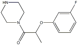 1-[2-(3-fluorophenoxy)propanoyl]piperazine Struktur