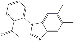 1-[2-(5,6-dimethyl-1H-1,3-benzodiazol-1-yl)phenyl]ethan-1-one 化学構造式