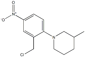 1-[2-(chloromethyl)-4-nitrophenyl]-3-methylpiperidine,,结构式