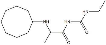1-[2-(cyclooctylamino)propanoyl]-3-ethylurea,,结构式
